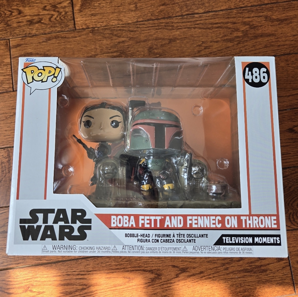 Star Wars Boba Fett and Fennec on Throne 486 POP Funko - Star Wars: Mandalorian